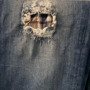 Miss me ripped jeans with a plaid undertone